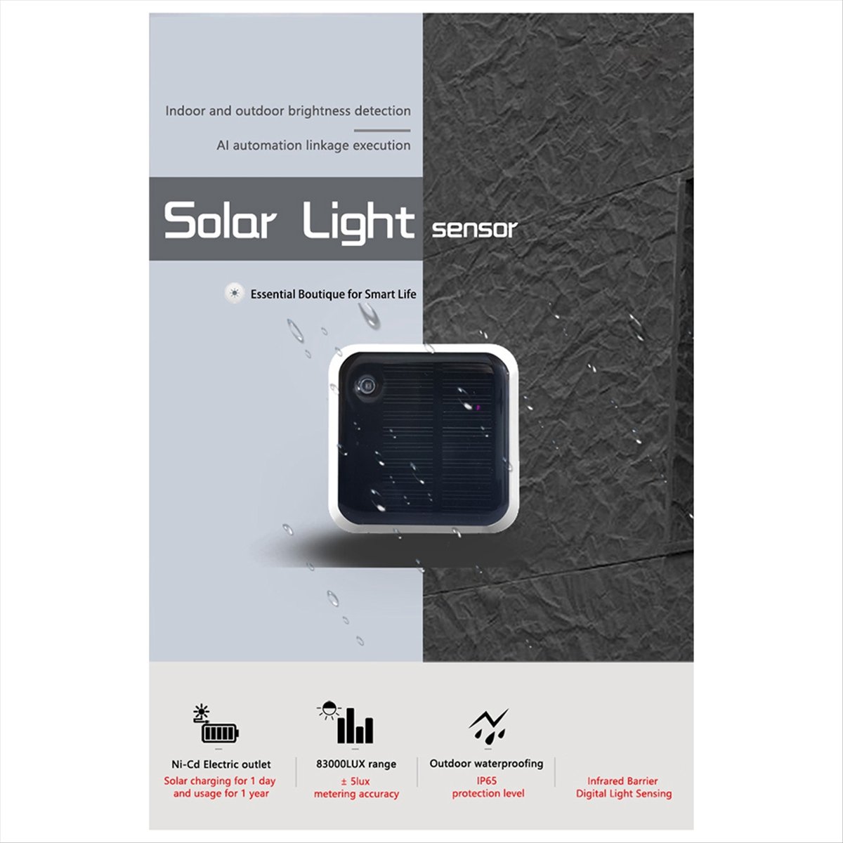 Outdoor Lighting Zigbee - مستشعر ضوء شمسي جديد DT75BG من