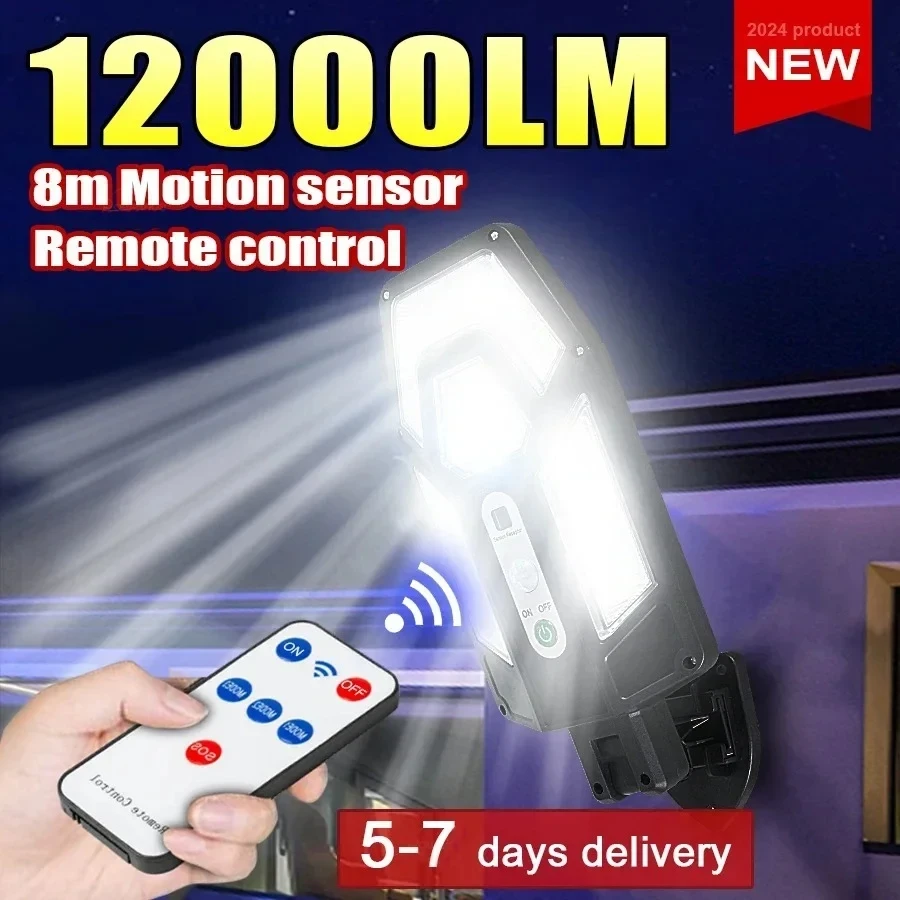 Outdoor Lighting Traditional - 12000LM مصباح الجدار الشمسي القوي مع