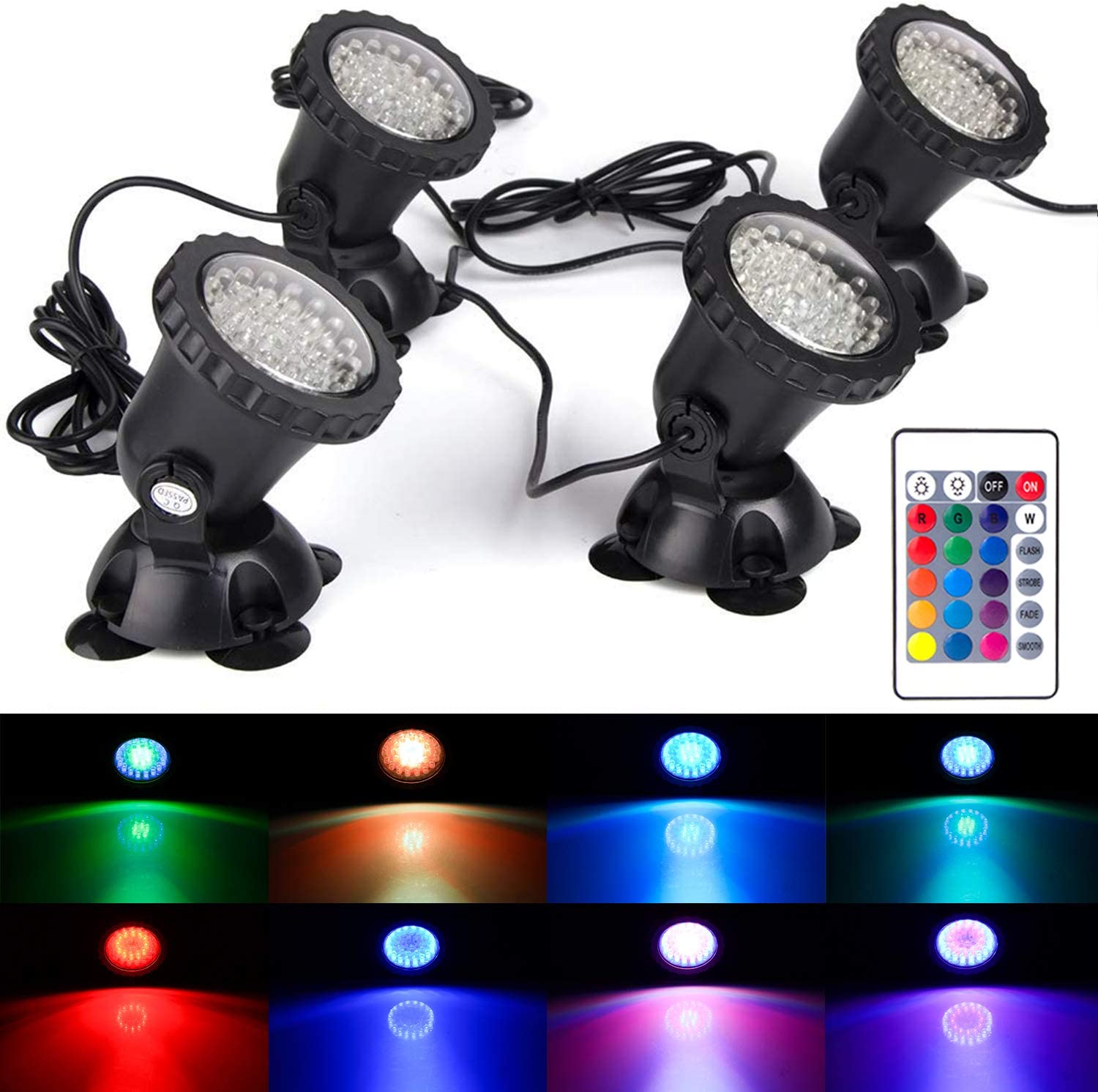 RGB LED مصباح تحت الماء IP68 م - مراجعة Pond Light Submersible وسعره