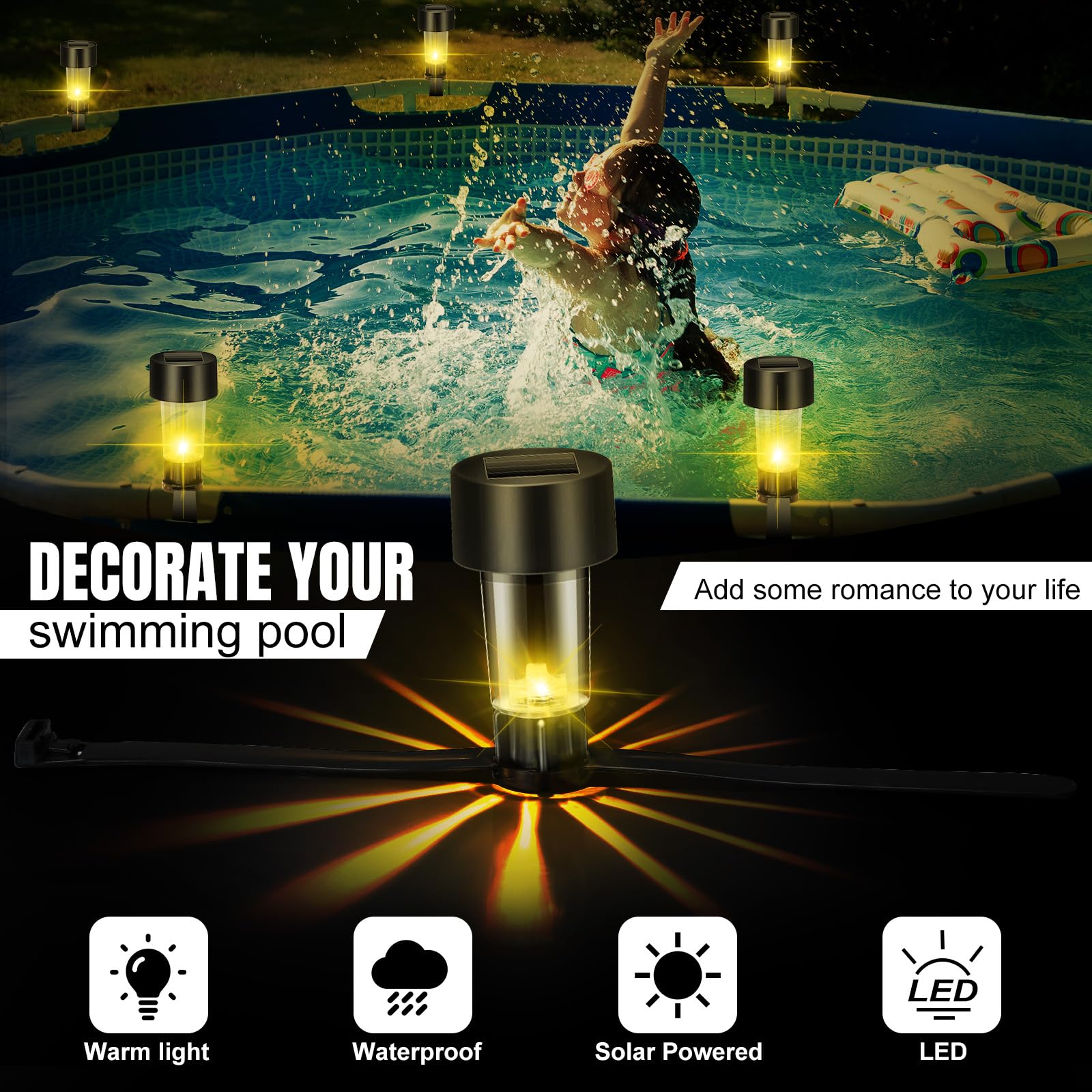 6 عبوات من إطار إضاءة حمام الس - مراجعة Pond Light Submersible وسعره