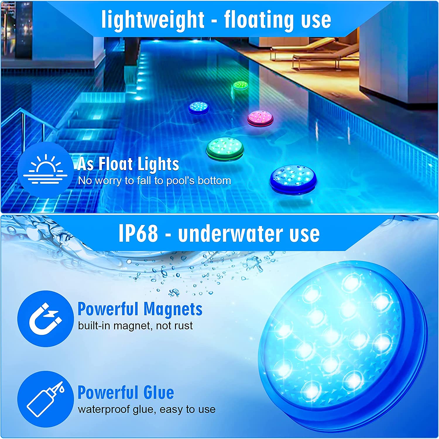 أضواء حمام السباحة الغاطسة تحت - مراجعة Pond Light Submersible وسعره