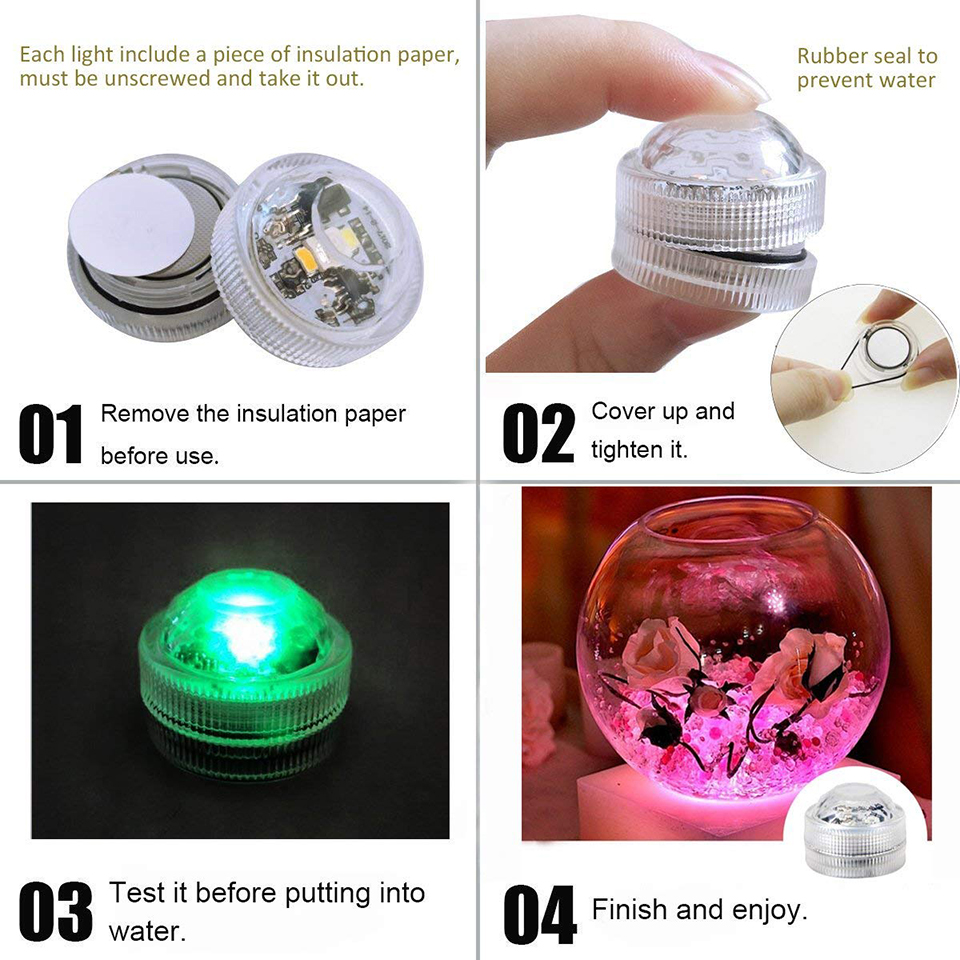 IP68 مقاوم للماء يعمل بالبطاري - مراجعة Pond Light Submersible وسعره