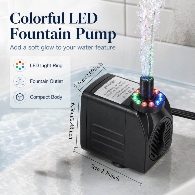 مضخة نافورة بإضاءة LED بقوة 16 - مراجعة Pond Light Submersible وسعره