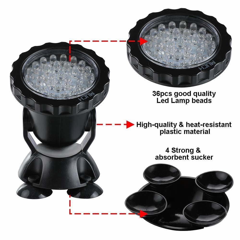 12 فولت غاطسة بركة ضوء متعدد ا - مراجعة Pond Light Submersible وسعره