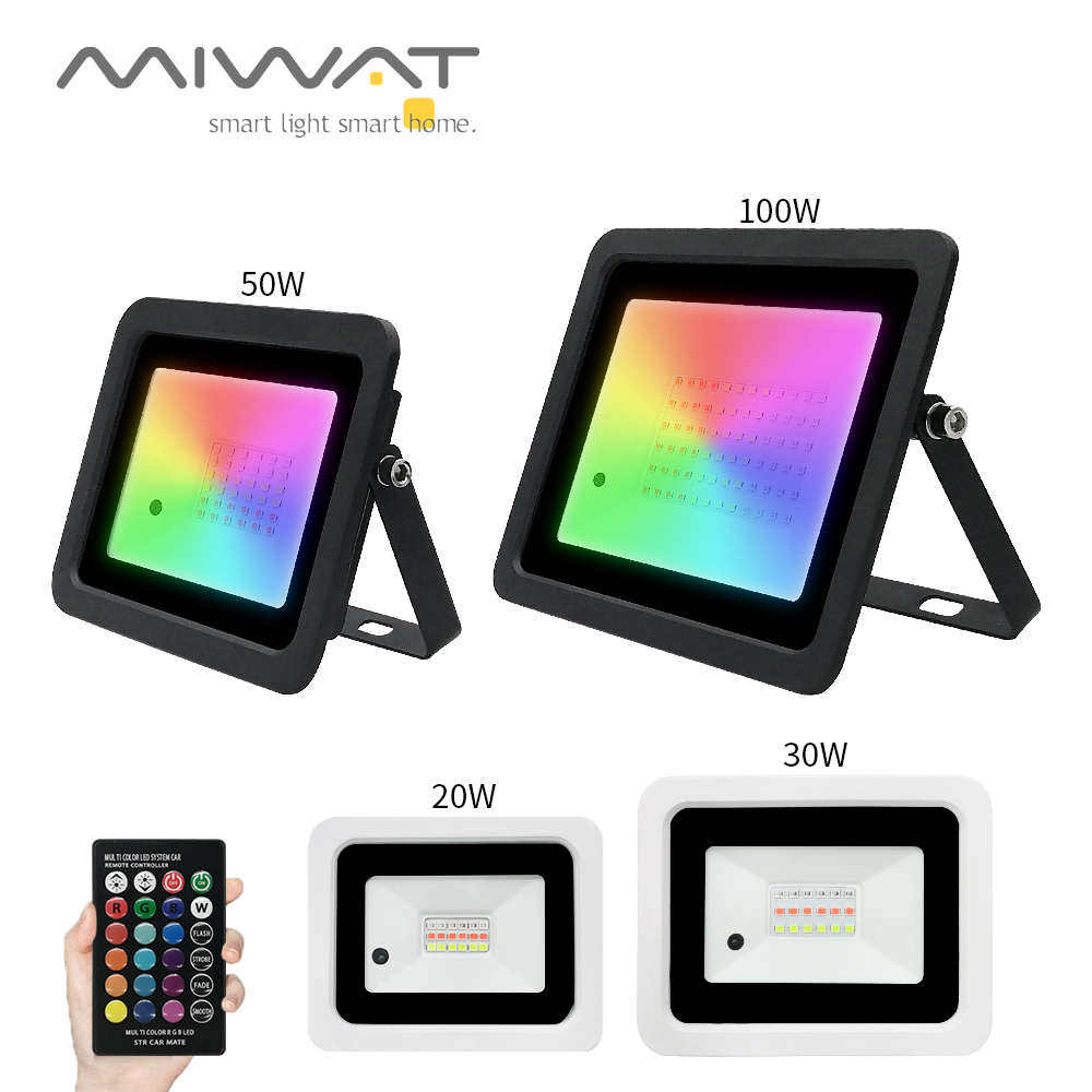 RGB ضوء الفيضانات 100 واط 50 و - مراجعة Outdoor Lighting Zigbee وسعره