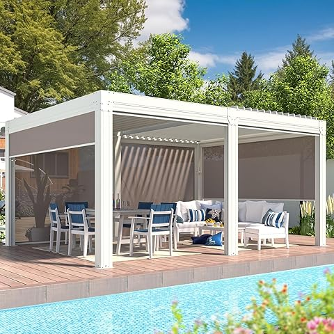 شرفة خارجية مستطيلة الشكل من س - مراجعة Outdoor Lighting For Gazebo وسعره