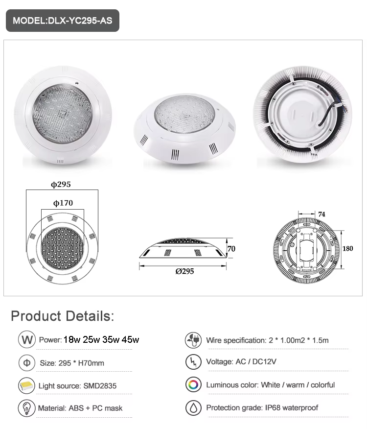 LED أضواء حمام السباحة RGB AC1 - مراجعة Pond Light Submersible وسعره
