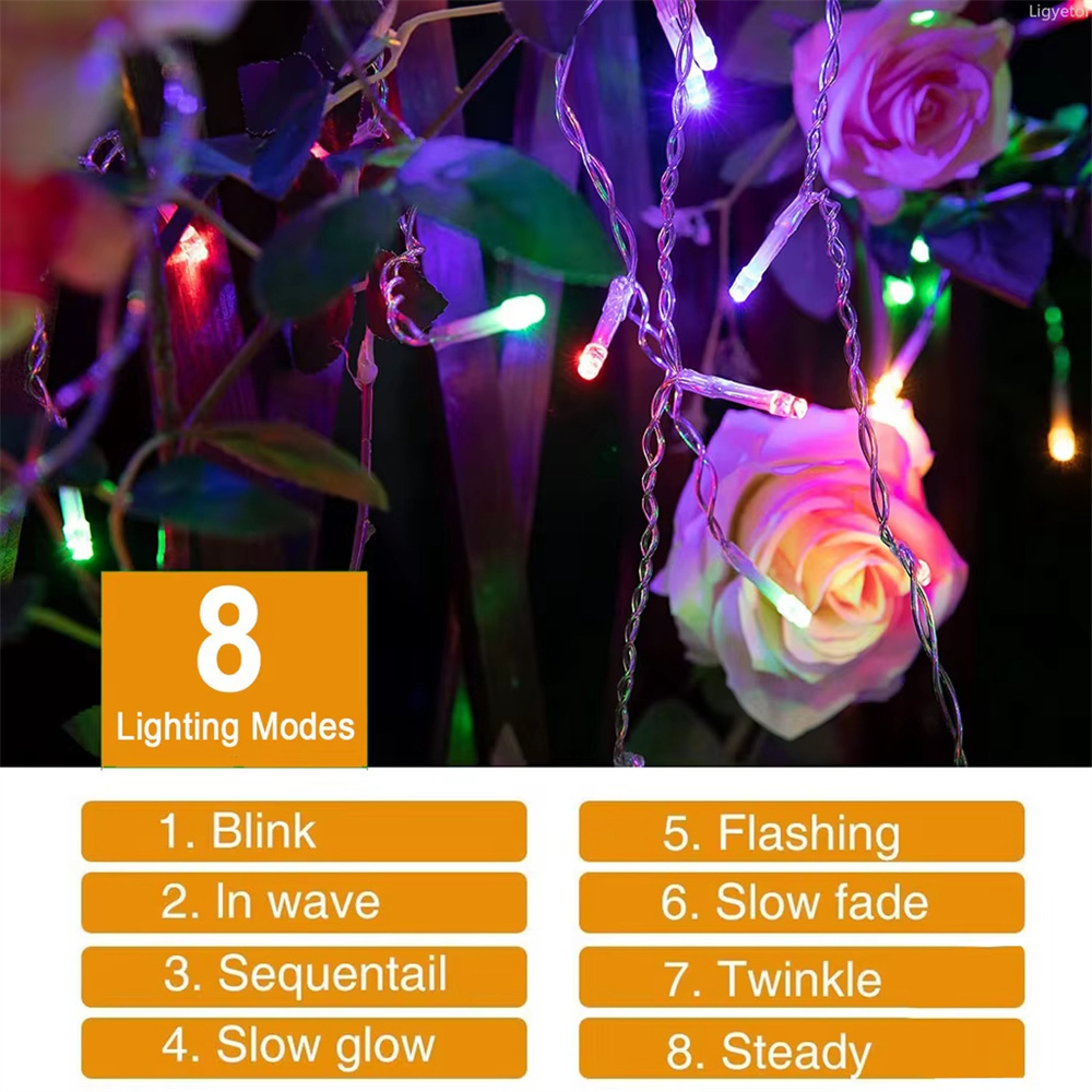 أضواء شمسية على شكل ستارة جليد - مراجعة Outdoor Lighting For Gazebo وسعره