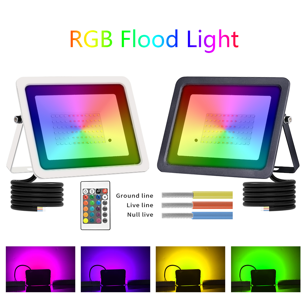 Led RGB كشاف ضوء 20 واط 30 واط - مراجعة Outdoor Lighting Zigbee وسعره